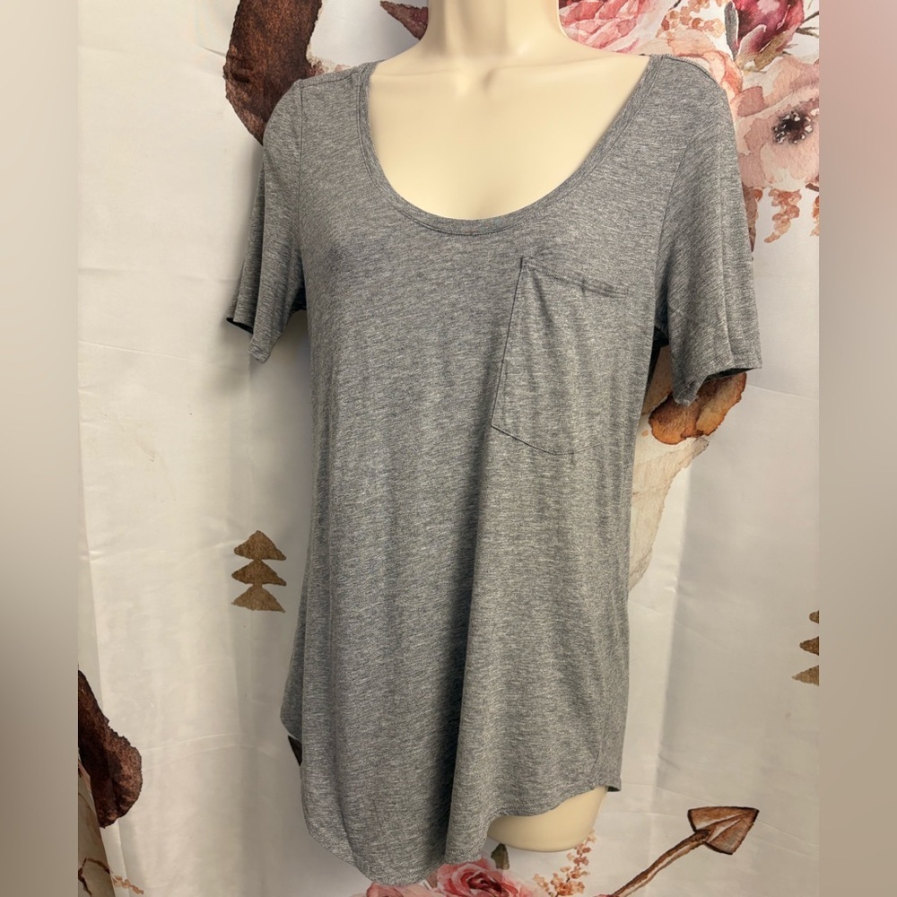 Small Babaton Heather Gray Short Sleeve Tee